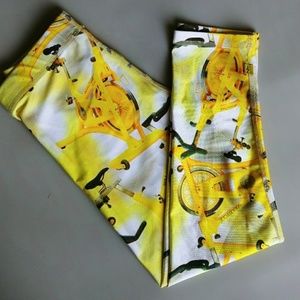 Zara Terez for Soulcycle Yellow Cropped Leggings